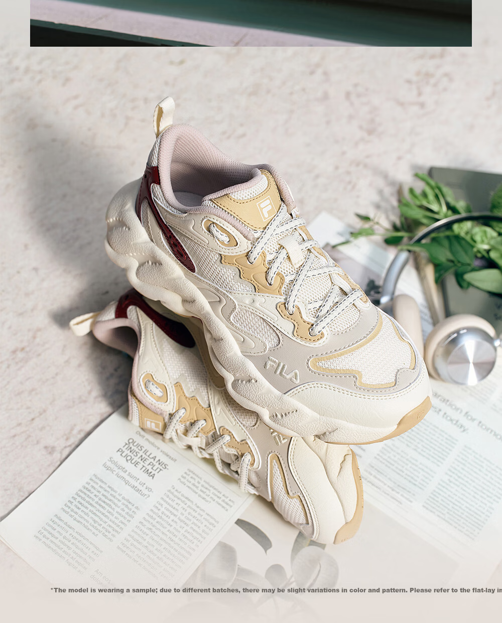 FILA Official Yang Mi Same Style Fern 2S Women's Dad Sneakers 2026 Spring Casual Platform Sports Shoes 14