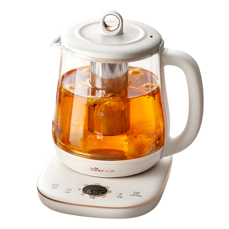 Bear Health Pot, Tea Kettle, Multi-Functional Insulated All-In Water Boiler, Constant Temperature Kettle, 316L Mother And Baby Grade Boiling Kettle, 1.5L YSH-E15M1
