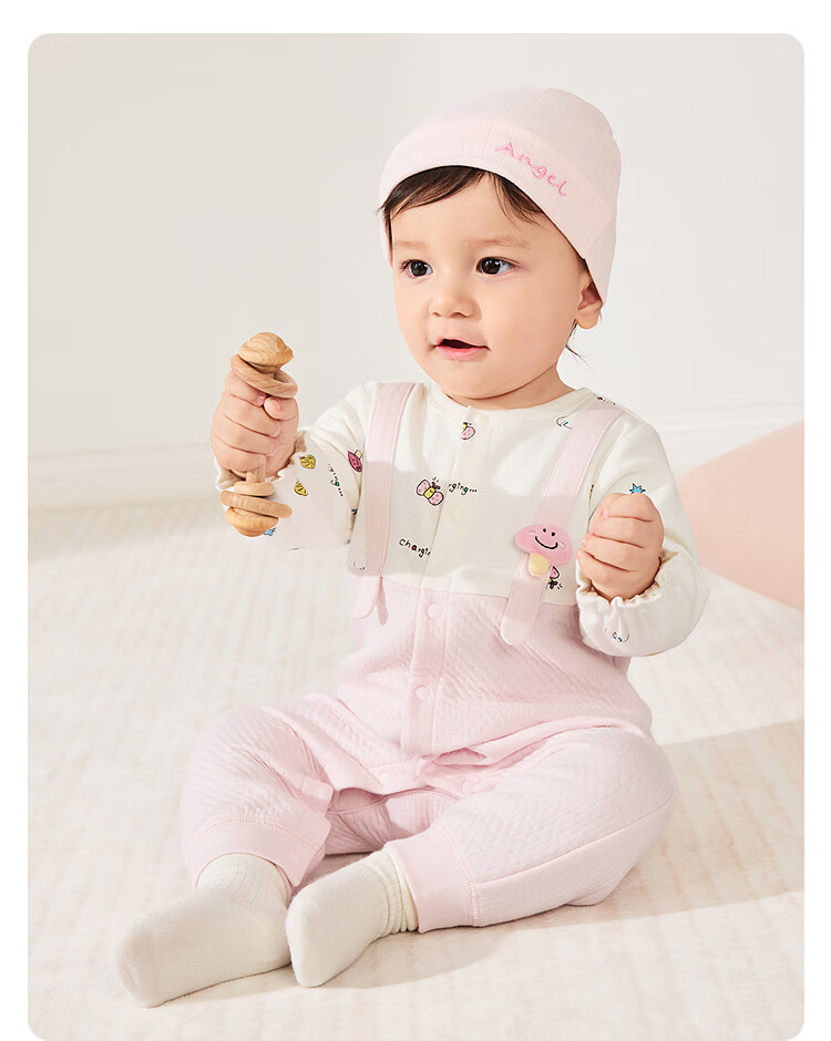 Balabala [balaOne] Kids Baby Jumpsuit 2025 Spring Fashion Faux Two-Piece Stylish 8