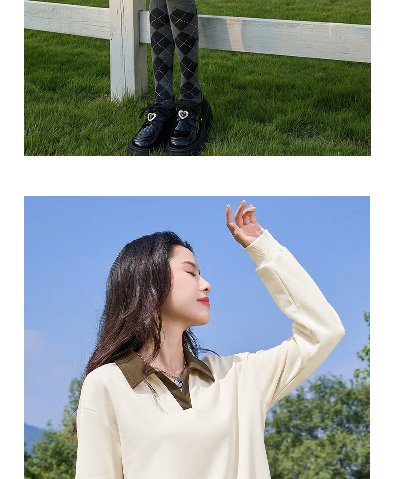 Urban Beauty Women's Polo Shirt Sweatshirt 2026 New Autumn Loose Slim Fashion Versatile Jacket Spring and Autumn 15