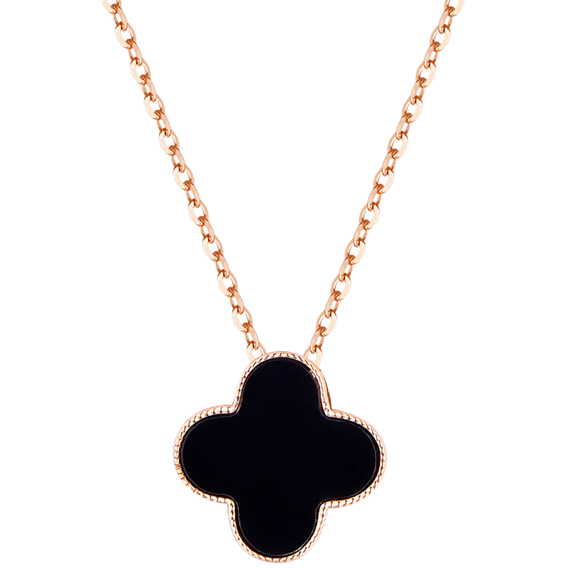 Aideyueding Luxury Diamond Double-Sided Four-Leaf Clover Necklace for Women, High-End Birthday Gift for Girlfriend Or Wife, Anniversary Present