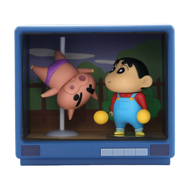 52TOYS Crayon Shin-chan Retro Mini TV Blind Box Trendy Collectible Figure Toy Gift Random Single for Boyfriend