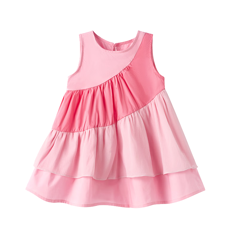 ASK JUNIOR Girls' Sleeveless Summer Dress, Baby Vacation Princess Dress