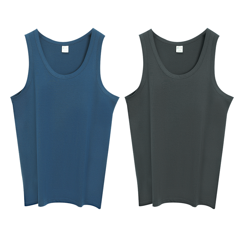Hodo 2-Pack Pure Cotton Tank Tops for Men, Sports Sweat-Absorbing Breathable Undershirts Set Two 175/100