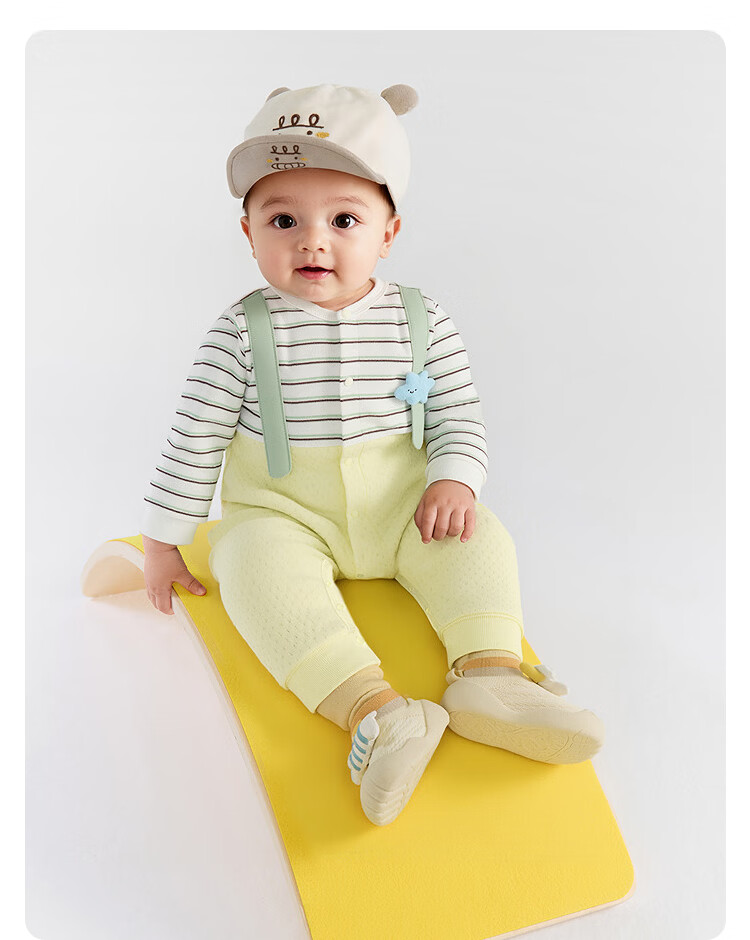 Balabala [balaOne] Kids Baby Jumpsuit 2025 Spring Fashion Faux Two-Piece Stylish 7