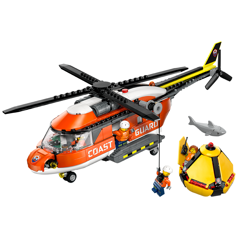 LEGO City 60503 Coast Guard Helicopter Boys Children's Toy Birthday Gift New Year Decoration