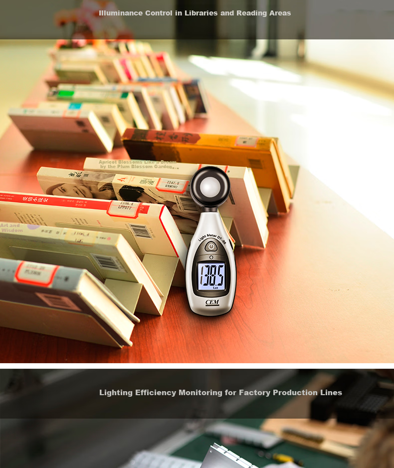 CEM DT-86 Lux Meter Professional Light Meter Brightness Meter Mini Compact Portable 8