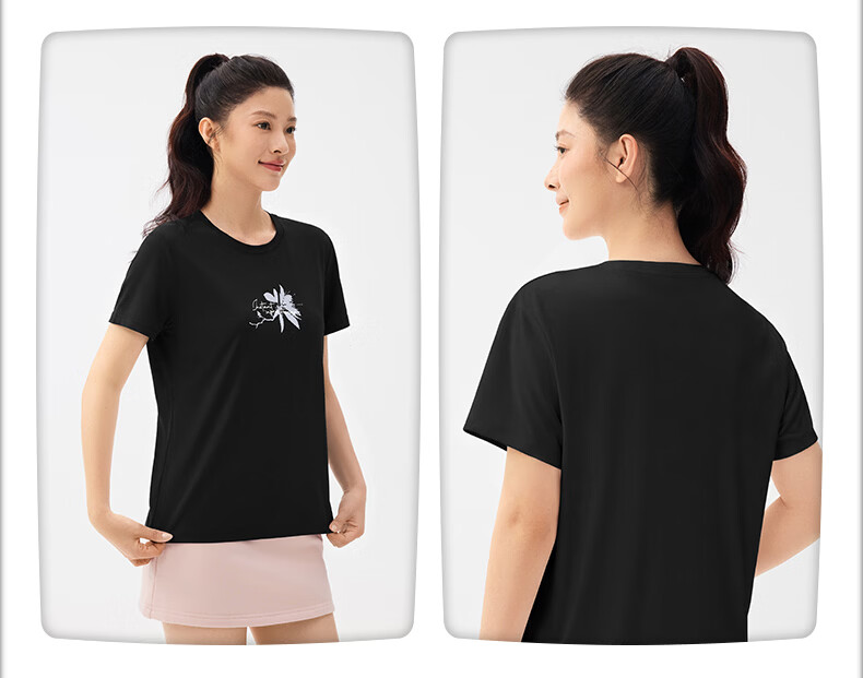 361° Women's Short Sleeve Spring Summer New Sports T-Shirt Quick-Dry Loose Casual Running Top 662624113-3 24