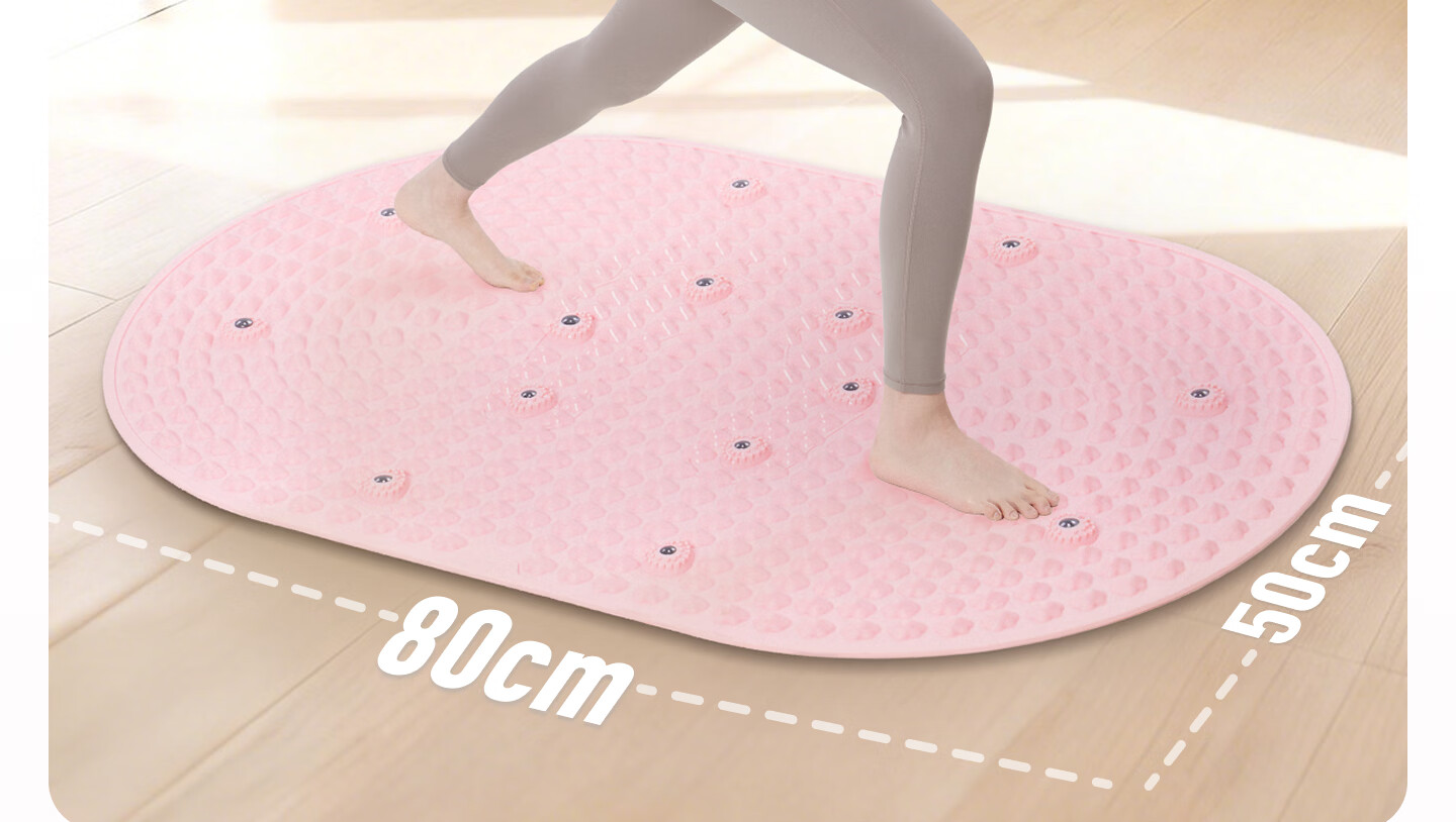 Keep Liquid Soft Silicone Acupressure Board Large Size Food Grade Ultra Slow Running Foot Massage Acupoint Toe Pressure Board Pro - Pink 14