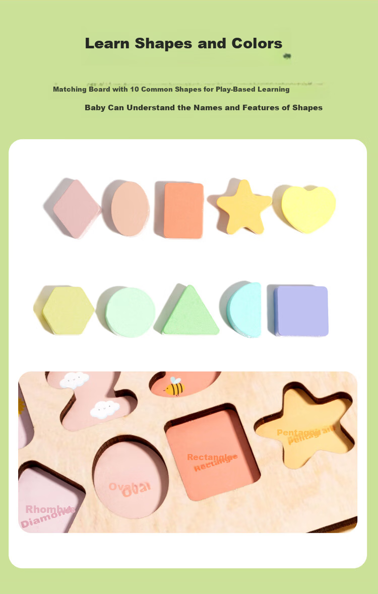 MKBIBI Montessori Early Education Toy 3-6 Years Shape Matching Smart Board Children's Puzzle Building Blocks Number Enlightenment New Year Gift 4