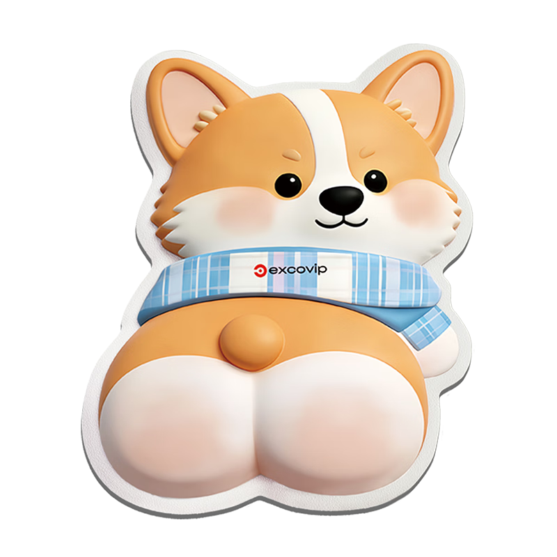EXCO Corgi Leather Mouse Pad Small Waterproof Cute Cartoon Anime Laptop Mini Mat for Girls 1054