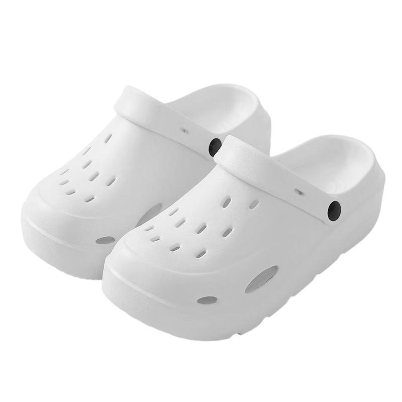 Cartelo Crocodile Women's Summer Hole Shoes Thick Sole Comfortable Beach Sandals White 37-38