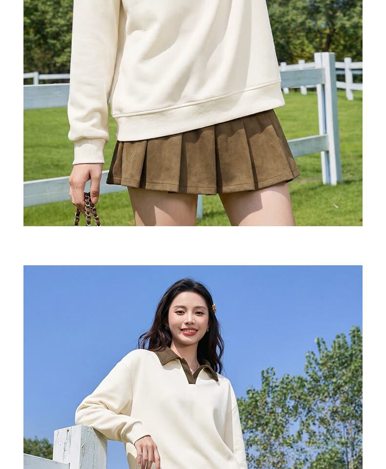 Urban Beauty Women's Polo Shirt Sweatshirt 2026 New Autumn Loose Slim Fashion Versatile Jacket Spring and Autumn 16