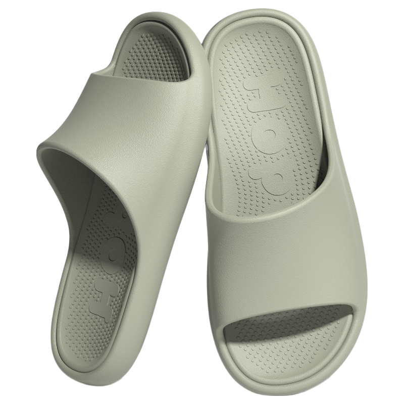 HIPANDA Non-Slip Indoor Home Slippers Durable EVA Soft Sole Bathroom Shower Slippers for Couples, Dark Green, Size 44-45