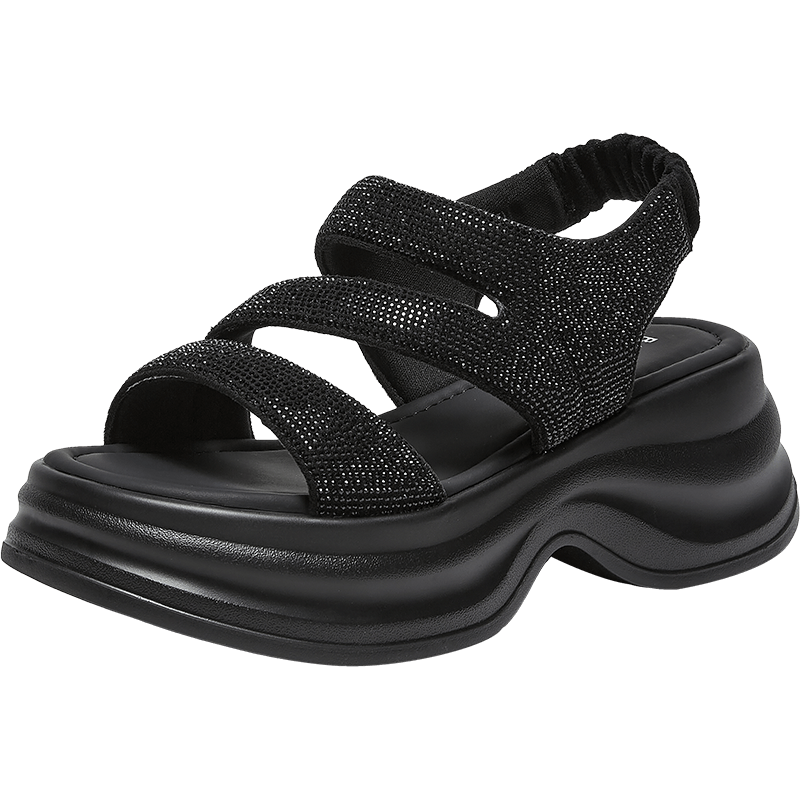 Basto 26 Summer Dad Style Sports Sandals Fashion Casual Outdoor Women's Shoes BP575BL6 Black 37