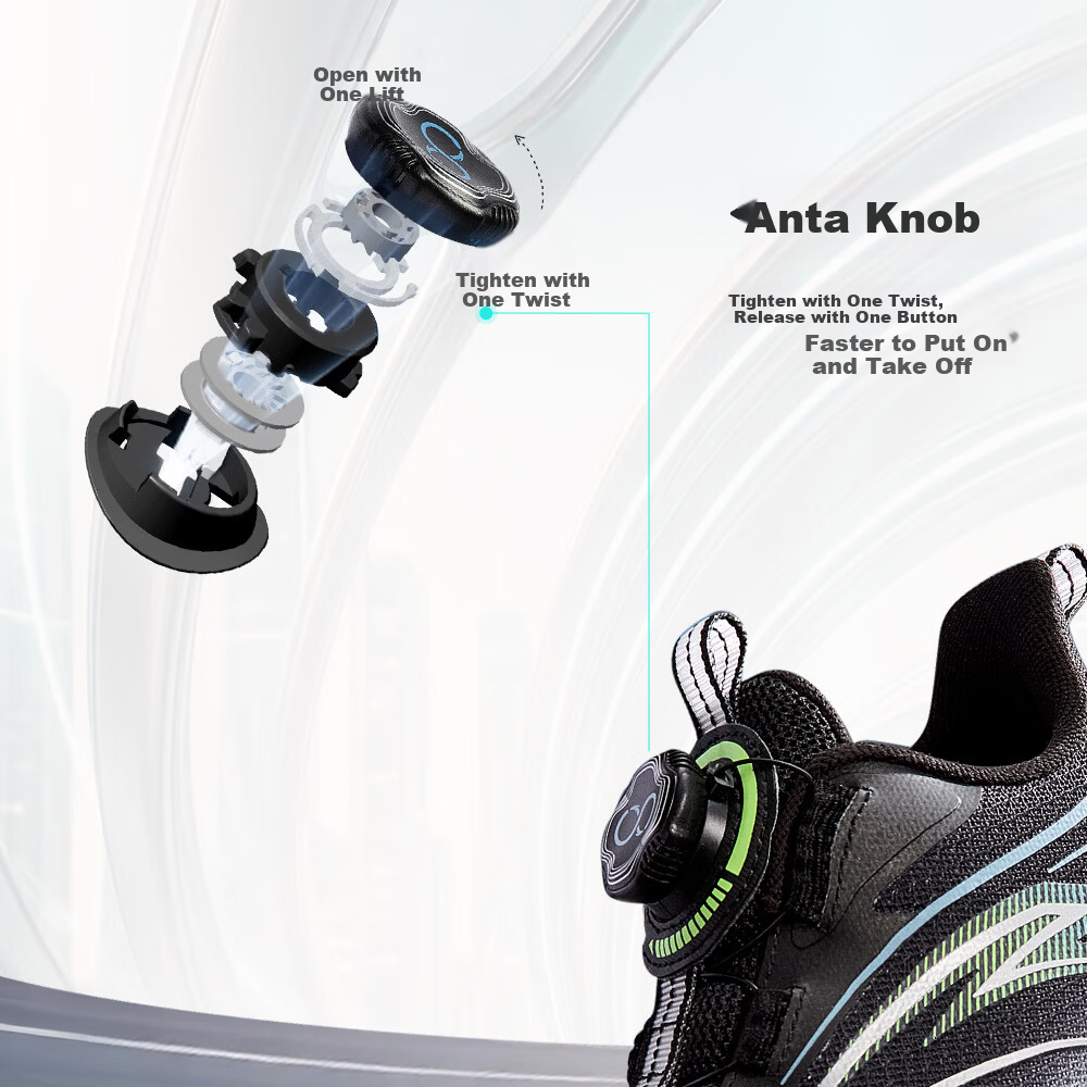 Anta Kids Bow Speed 2.0 Boys Running Shoes 2026 Professional Running Shoes Student Training Dial Children's Shoes A12615505H 14