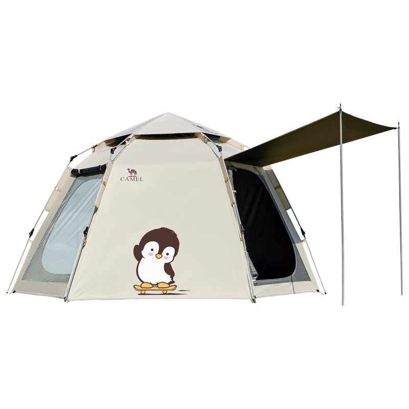 CAMEL Penguin Cute Portable Folding Automatic Tent Outdoor Camping 2025 New Tent Gear Set