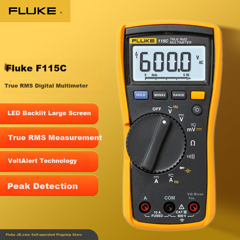 FLUKE F115C True RMS Digital Multimeter High-Precision Smart Electrician Multimeter Universal Ammeter