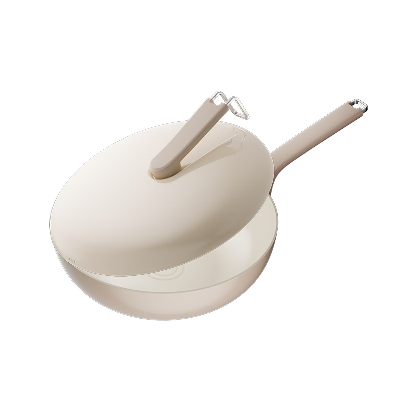 COOKER KING Wok, Ultra-Light Oil-Gathering Non-Stick Pan, Flat-Bottom Frying Pan, 32cm, Compatible with Induction Cookers, Shanxing SX32CG