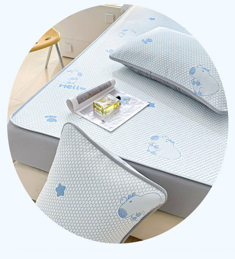MUJI Class A Summer Cooling Ice Silk Bed Sheet Three-Piece Set 1.8x2m Double Full-Cover Bed Skirt Mattress Protector 4
