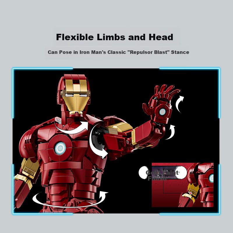 LEGO Super Heroes 76344 Iron Man Mark 3 Collector's Edition Toy Gift for Boys and Girls Valentine's Day Decoration