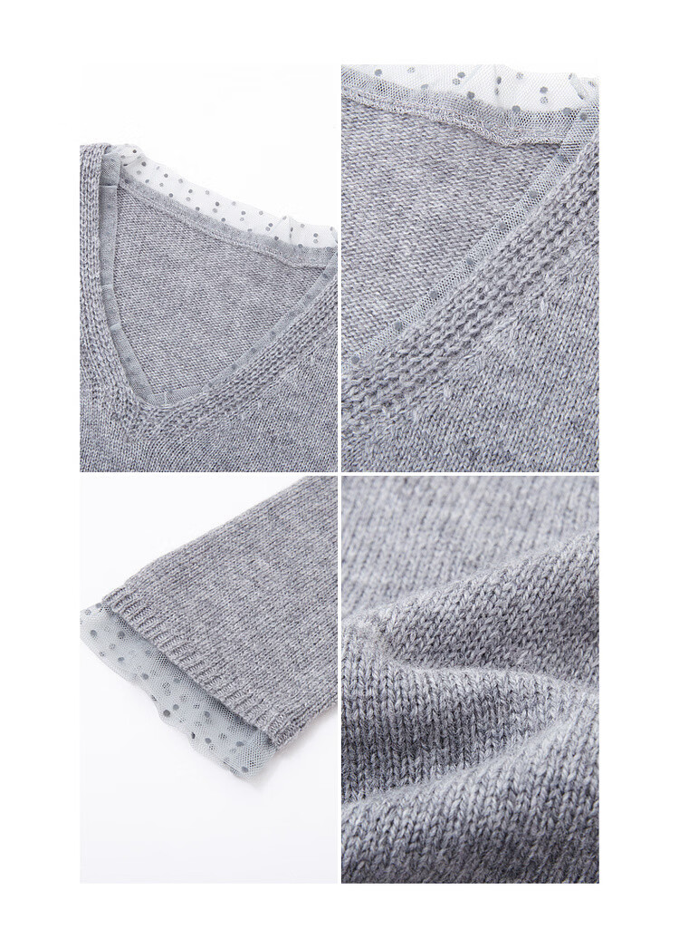 Mt 【Cozy Wool】Autumn Luxury Patchwork V-Neck Soft Loose Knit Sweater for Women 14