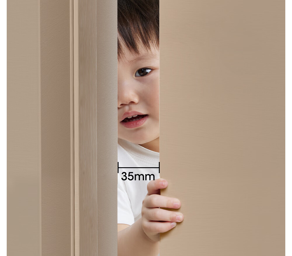 Betis Anti-Pinch Door Stopper Child Safety Door Guard Home No-Drill Door Blocker Windproof Silent Cocoa Gray 1 Piece 8