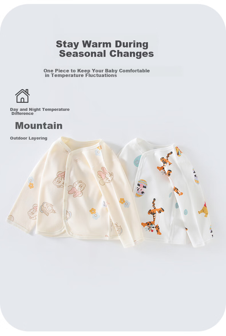 Disney Baby Cotton Cardigan Autumn T-Shirt Newborn Infant Toddler Boys Girls Spring Fall Top Size 100 2