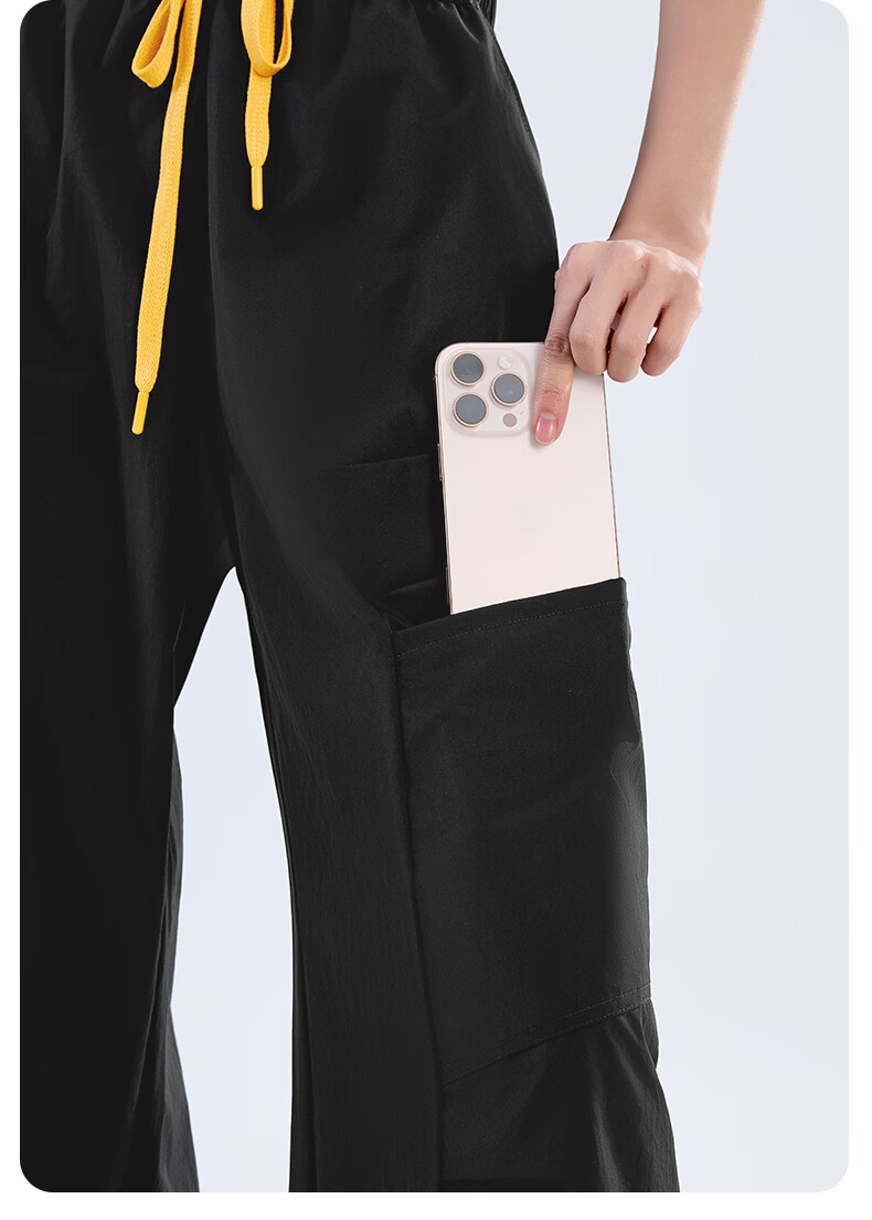 Langsha Women's Wide-Leg Cargo Pants 2026 Summer Thin Fashion Loose Breathable Casual Sports Straight-Leg Jogger Hiking Pants 23