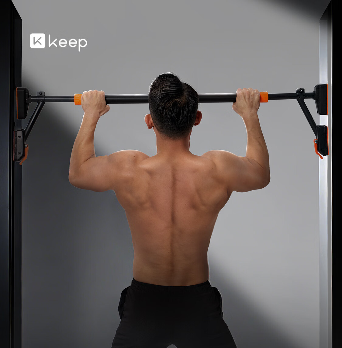 Keep Pull-Up Bar Home Indoor No-Drill Adjustable Doorway Fitness Hanging Rod - Pro Long Version 3