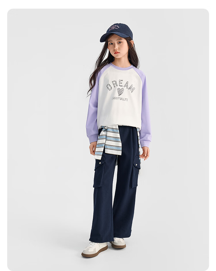 Balabala Kids Long Sleeve T-Shirt Boys 2026 Spring Top Girls Base Shirt [Mall Same Style] 15