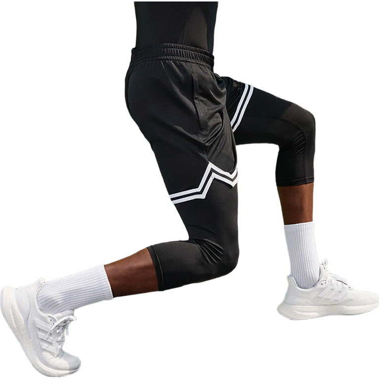 RIGORER Men's 3/4 Length Compression Fitness Basketball Tights Training Running Workout Pants