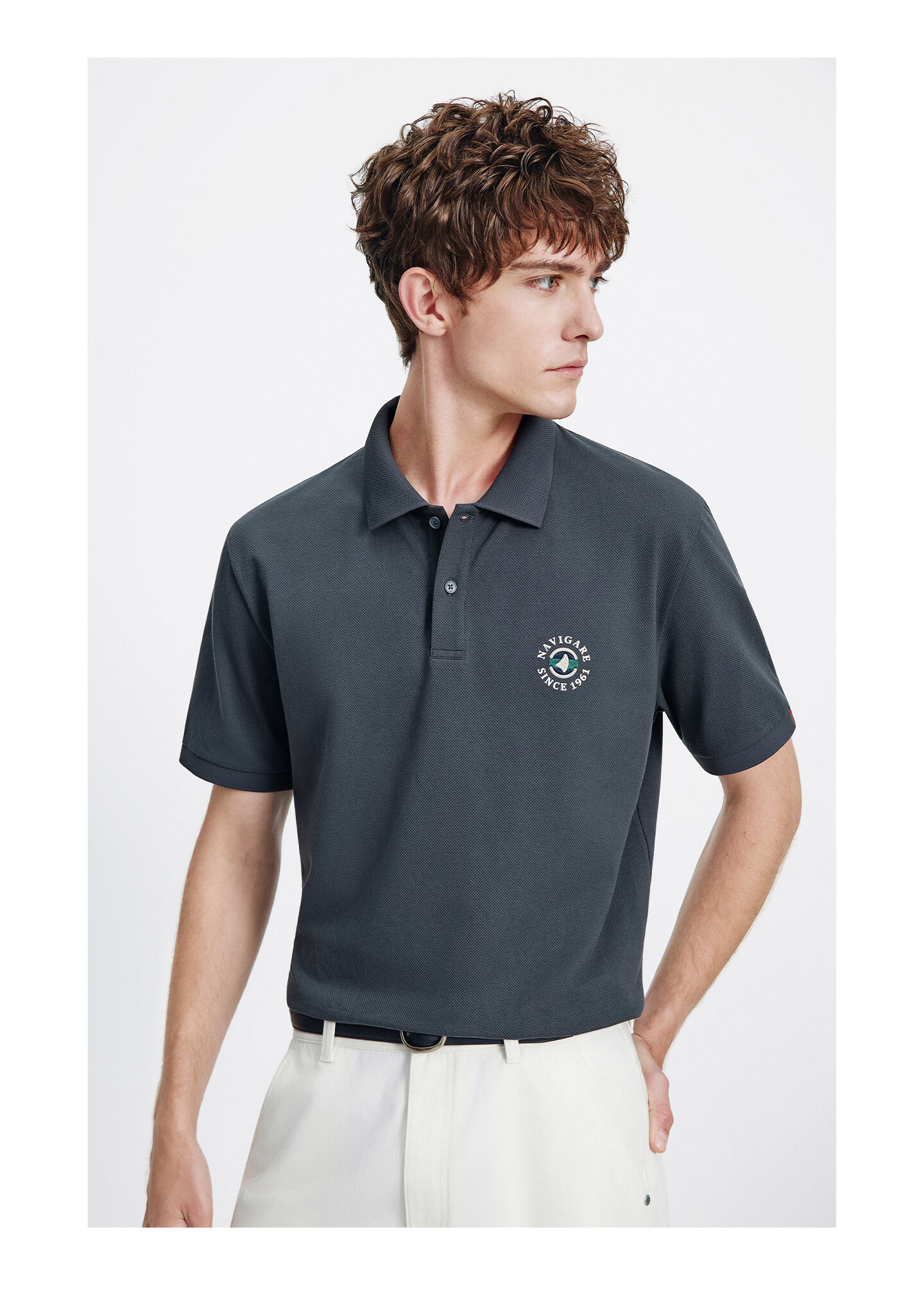 Navigare Small Sailboat 2026 Spring Summer New Cool Antibacterial Snow Cotton Short Sleeve Polo Shirt Men Turn-down Collar T-shirt 1325526602 31