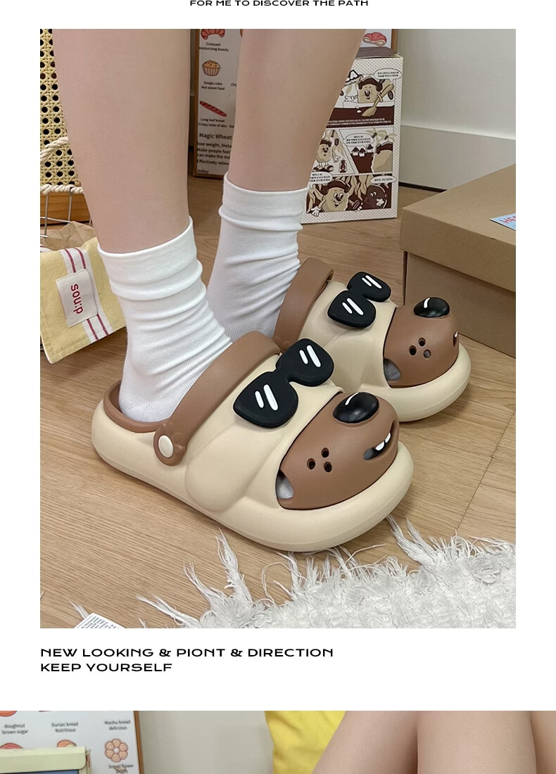 YUZHAOLIN Cute Cartoon Parent-Child Kids Outdoor Closed-Toe Clogs 8