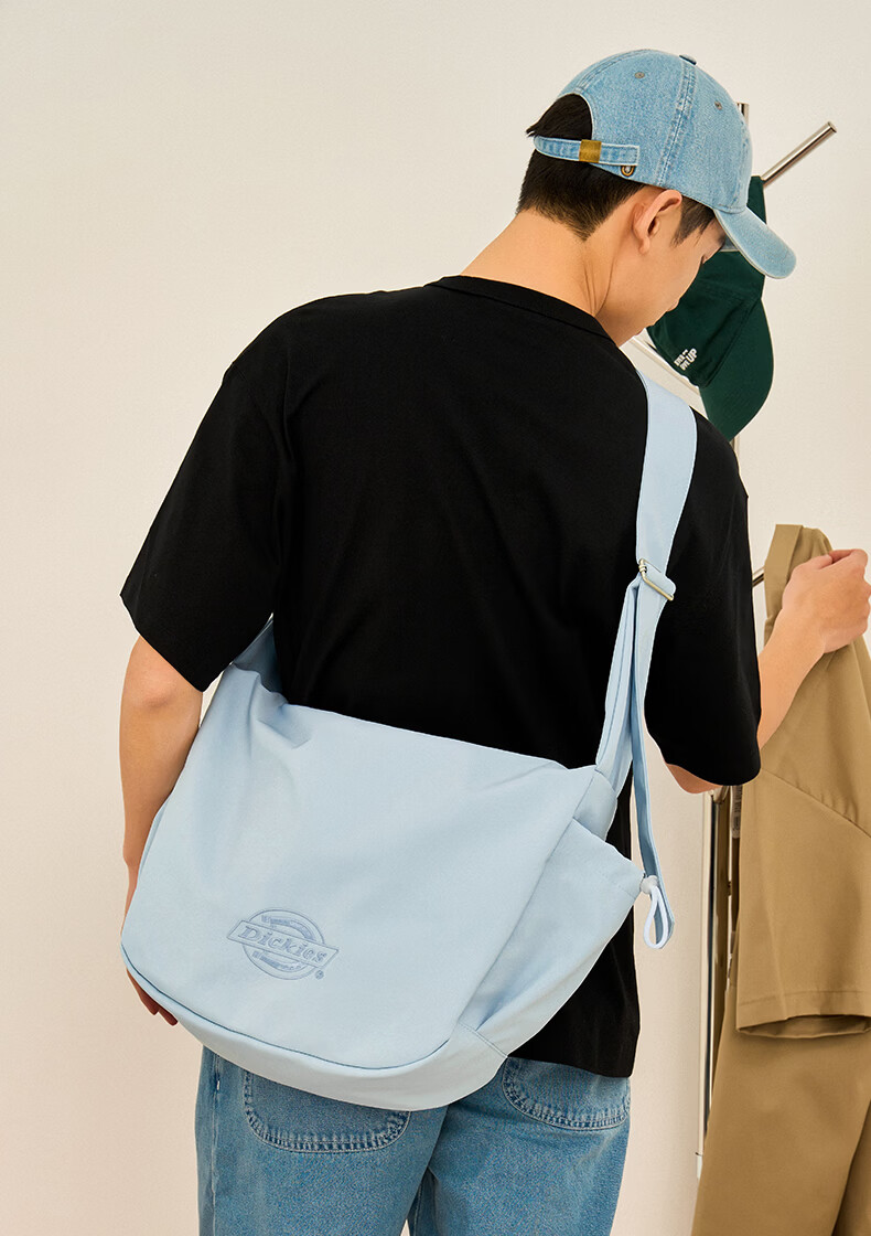 Dickies Shoulder Bag, Unisex Crossbody Bag, Nylon Casual Style, for School Commute And Travel, Large Capacity Dumpling Bag, Adjustable Small Size 22