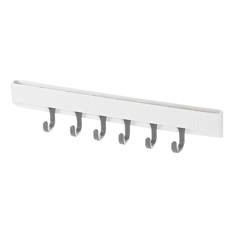 MAXCOOK Hook No-Drill Kitchen Rack Door Hanging Clothes Hook Bathroom Rack Multifunctional Storage 6 Hooks MCZW8214