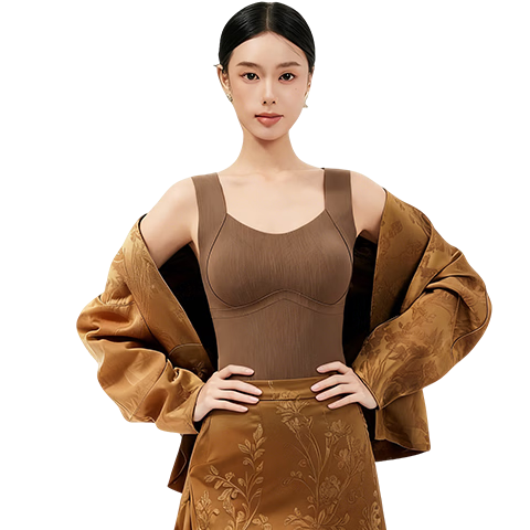Herbal Original Warm Vest with Chest Pad for Women New Chinese Style National Wind 10A Antibacterial Camellia Fragrance Ginger Essence Shaping Heated