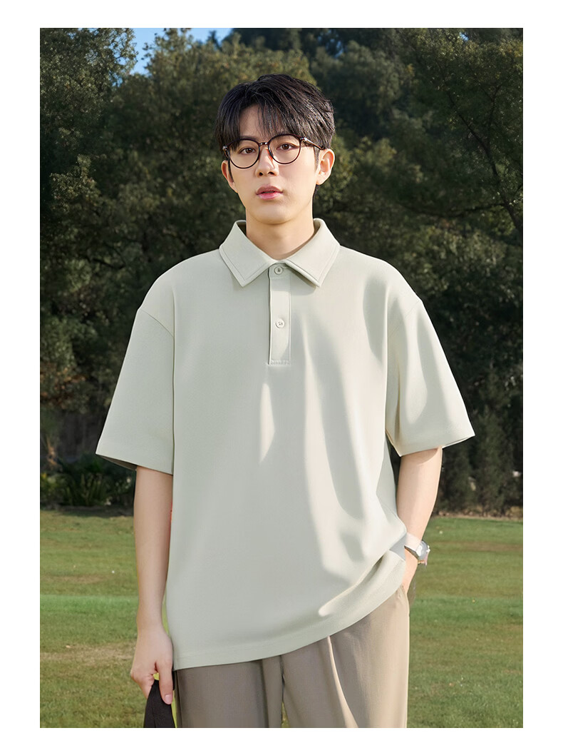 TonLion Summer Short Sleeve Polo Shirt New Trendy Brand Casual Wrinkle-Resistant Loose Breathable Student Fashion Half Sleeve Men 18