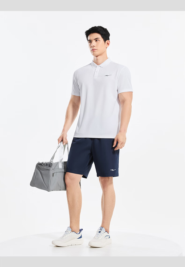 ERKE [Yu Shitong Same Style] Men's Summer Short Sleeve Sports Polo Shirt Ice Cooling Moisture-Wicking Quick-Dry T-Shirt 17