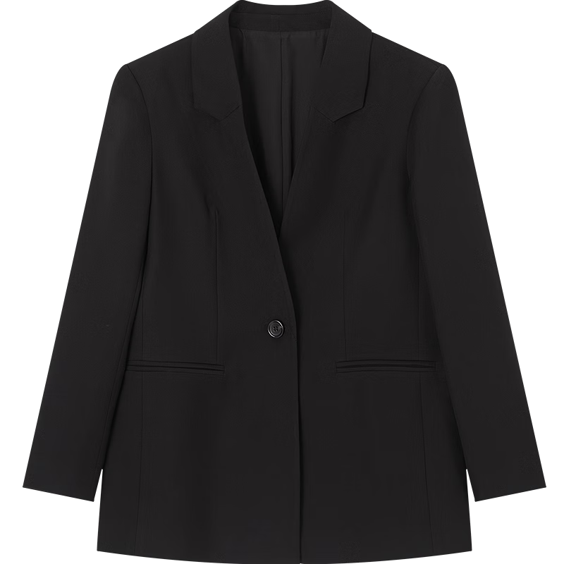 Demana [Smart Elegance] Spring Business Commuter Single-Button Double Piped Pocket Women's Blazer Jacket