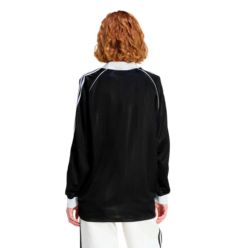 Adidas Originals Women's 3S JAQUARD LS Long Sleeve Top KD2897 Black XL 2