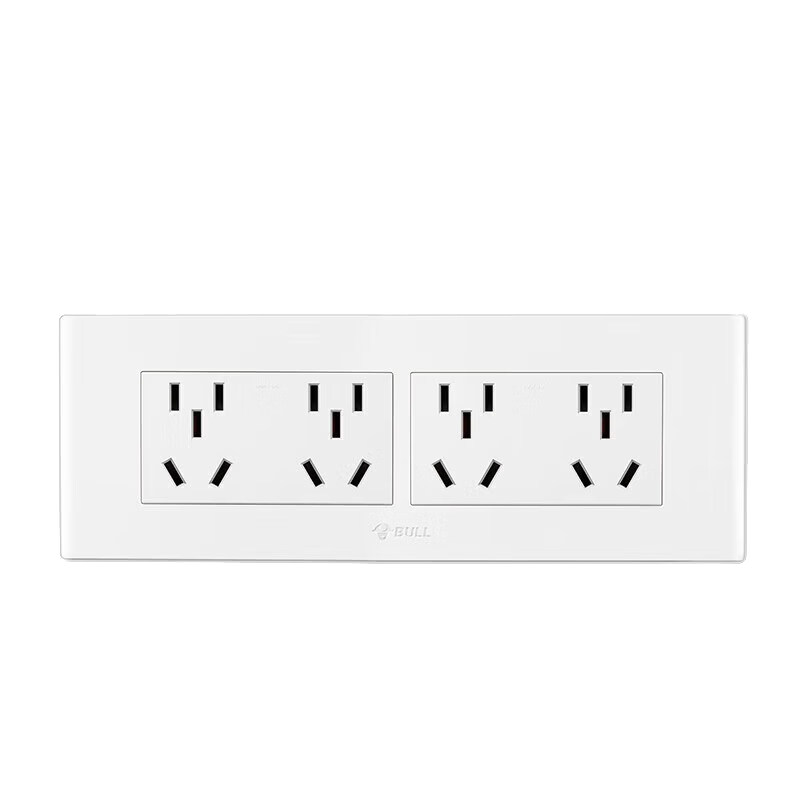 BULL Switch Socket, Multifunctional 118-Type Socket Switch with 20 Or 12 Holes, Panel G04Z456A, White