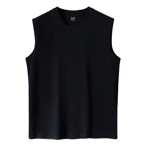 Miiow 100% Cotton Men's Vest Loose Fit Sleeveless Solid Color Base Layer Sports Fitness Tank Top