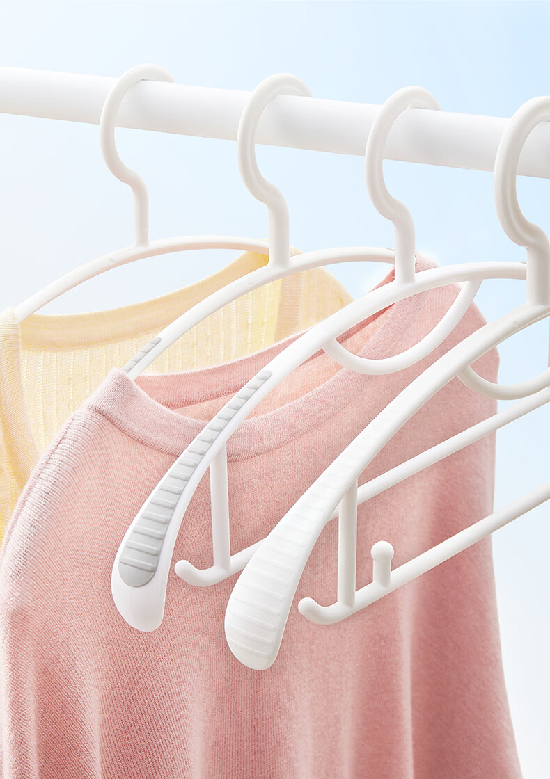 EACHY Seamless Clothes Hanger Anti-Shoulder Bump Household Coat Hanger Wide Shoulder Non-Slip Sweater Rack *10 2