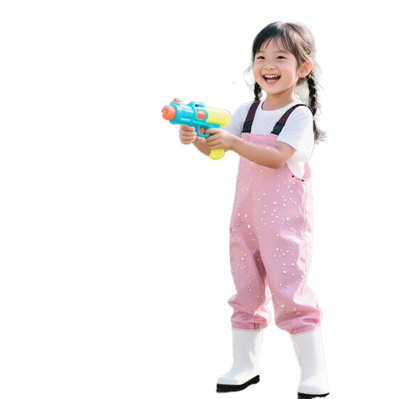 Blue Owl Shield Kids Beachcombing Suit Unisex Rain Boots Waterproof Overalls Non-Slip Wading Pants YX1051 Size 31