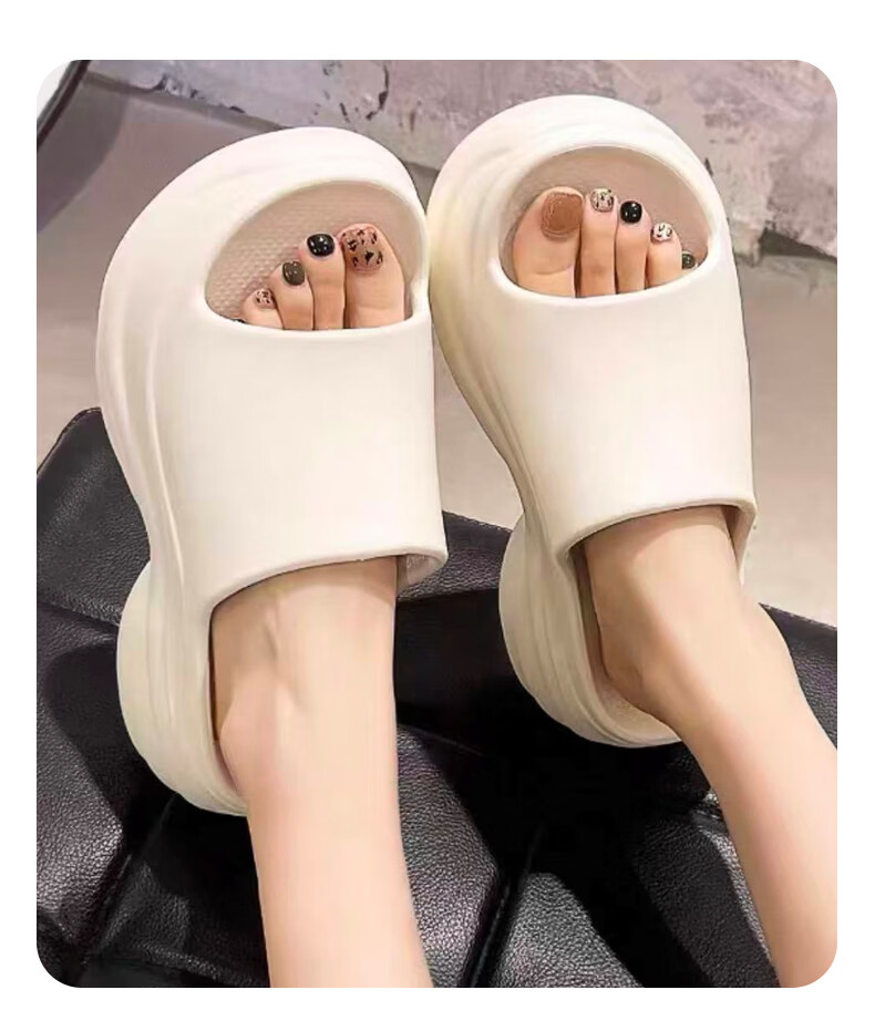 YUZHAOLIN Women's Thick Sole Fashion High Heel Beach Slippers YZ617 5