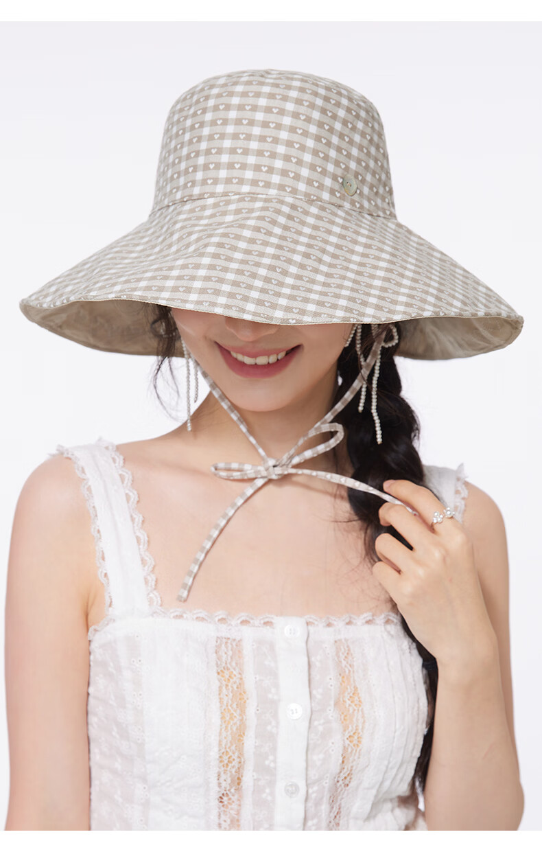 CACUSS Women's Wide Brim Sun Hat Summer Reversible Outdoor UV Protection Bucket Hat Yulan Blue 10