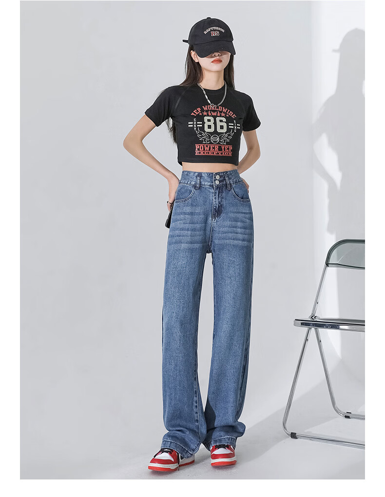 Boruilai Lyocell Narrow Fit Women's Jeans 2026 New High-End Spring Straight Leg Casual Trendy 19