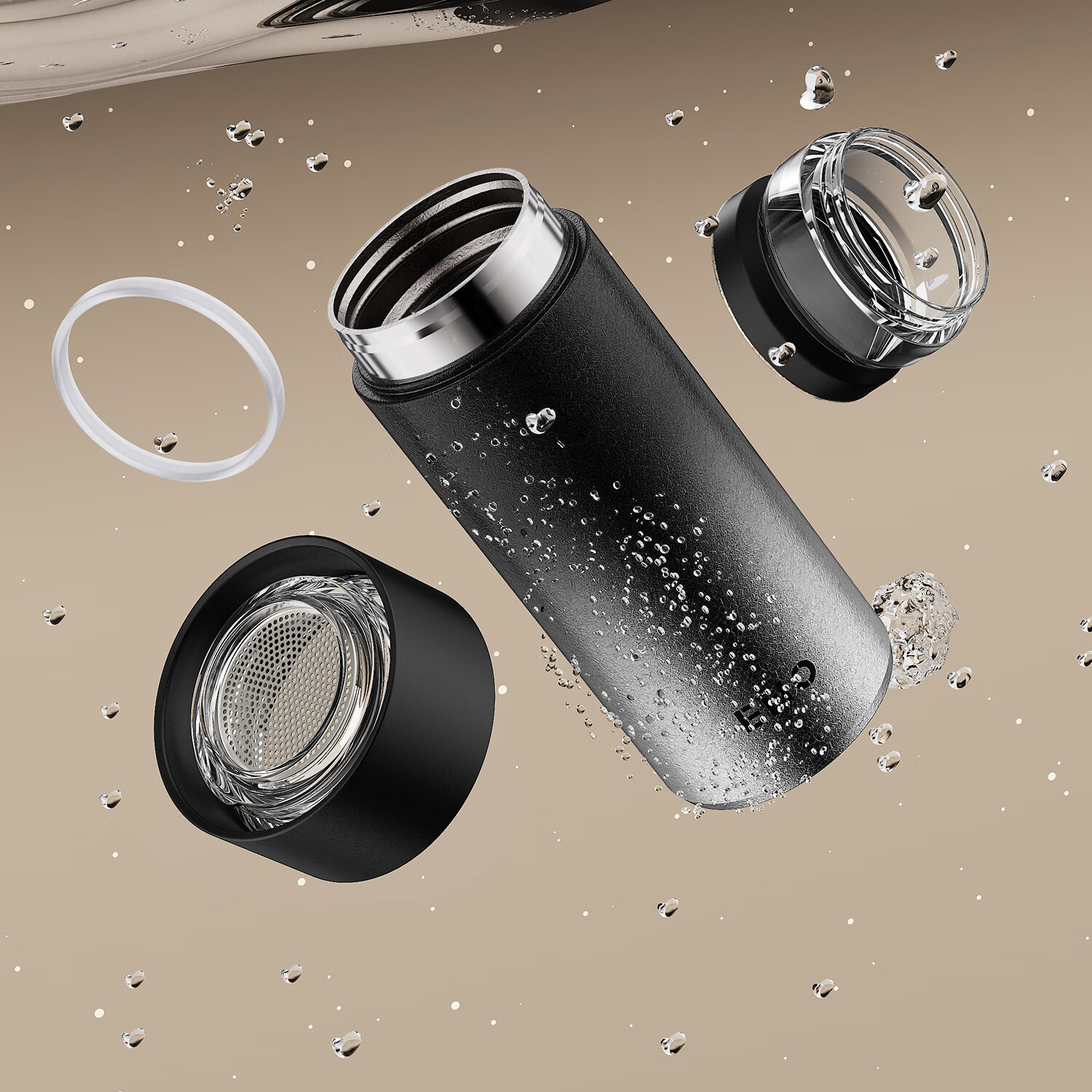 Eno Insulated Tumbler Tea Separation Ceramic Liner 2026 New Portable Men's Tea Brewing Cup 8