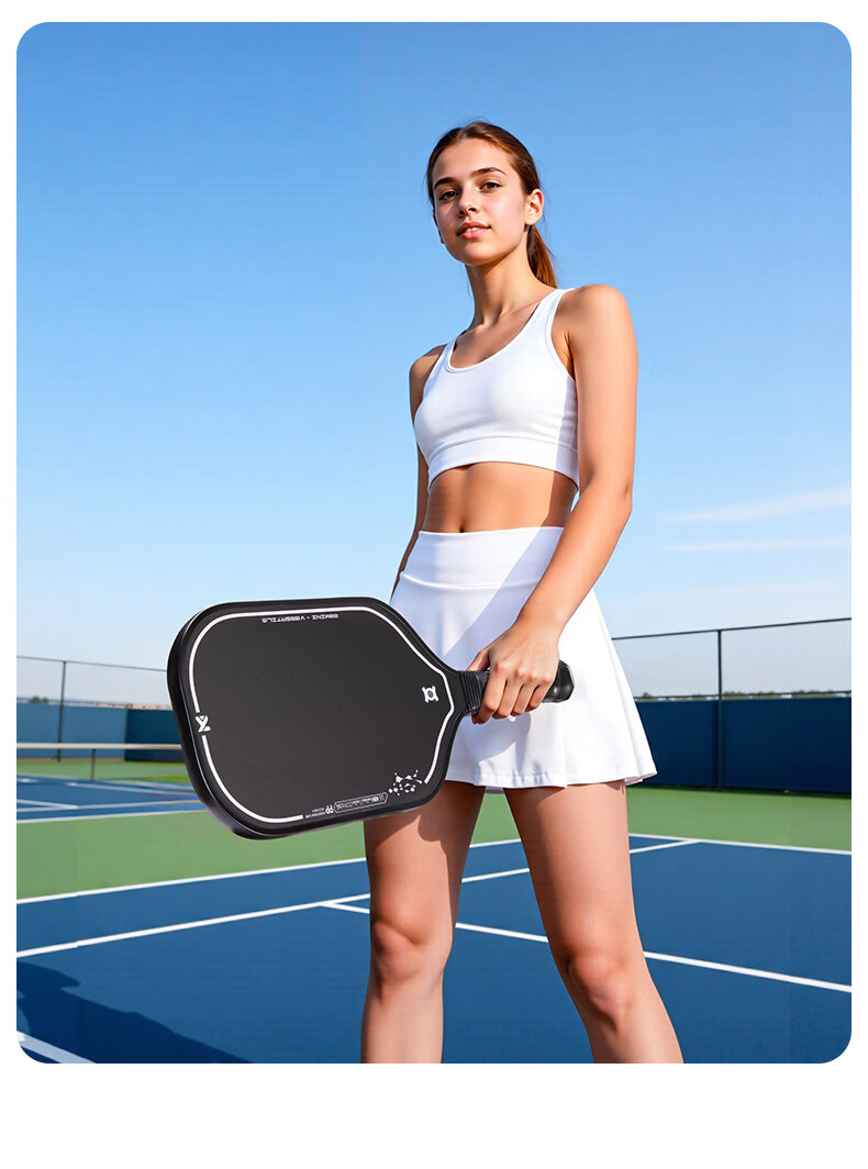 40,000 KM Pickleball Paddle Set T300 Carbon Fiber Single Paddle PP Honeycomb Core Durable Professional Tournament Grade Shooter 8